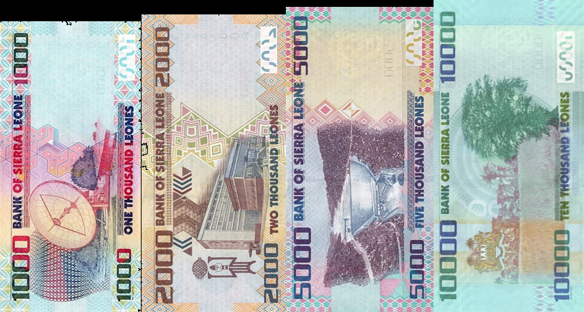 P30b,31,32,33a Sierra Leone - 1000 till 10.000 Leones